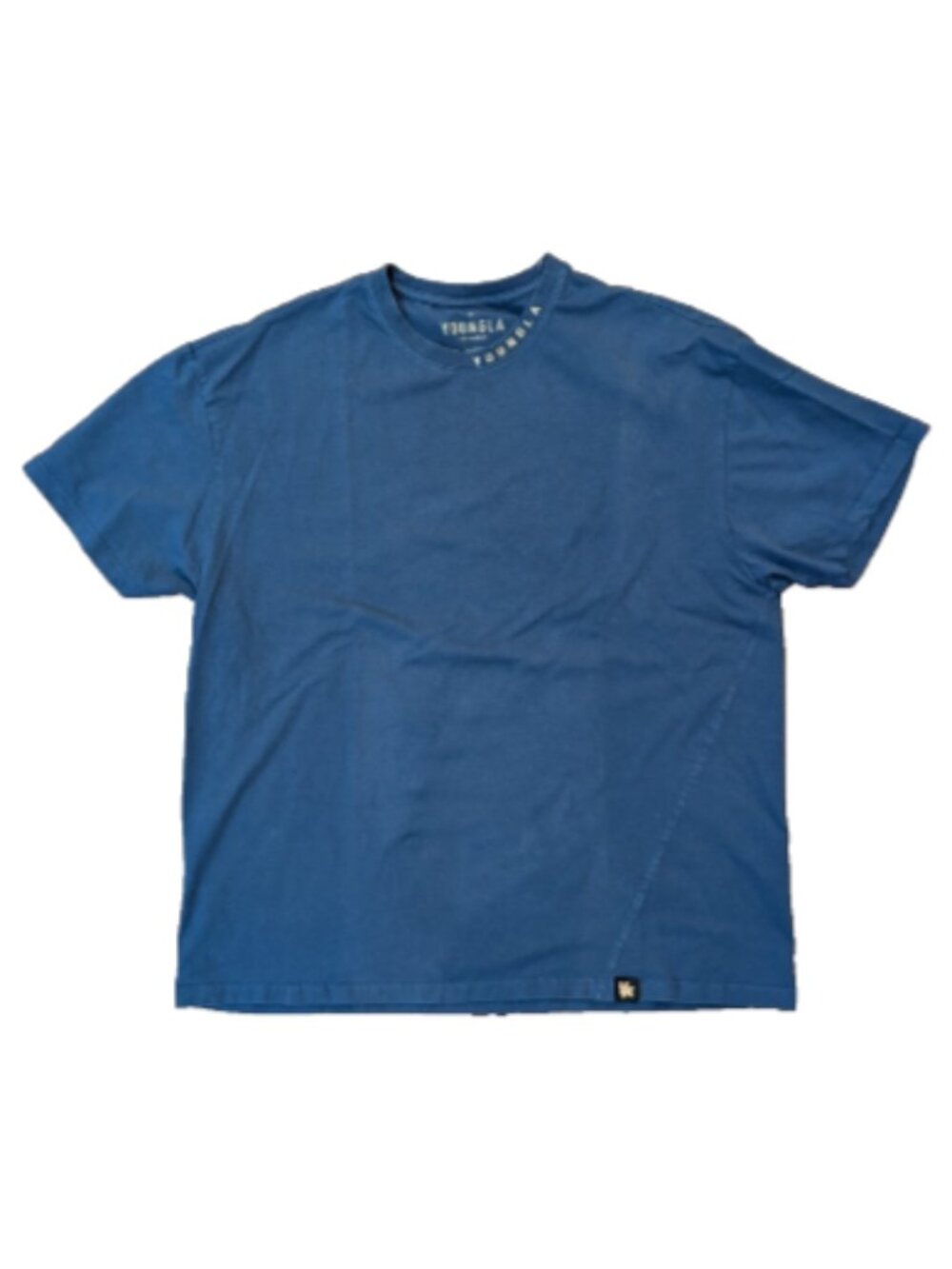 YoungLA Logo Boxy T-shirt Men Large Oversized Blue Short Sleeve Pump Cover Gym